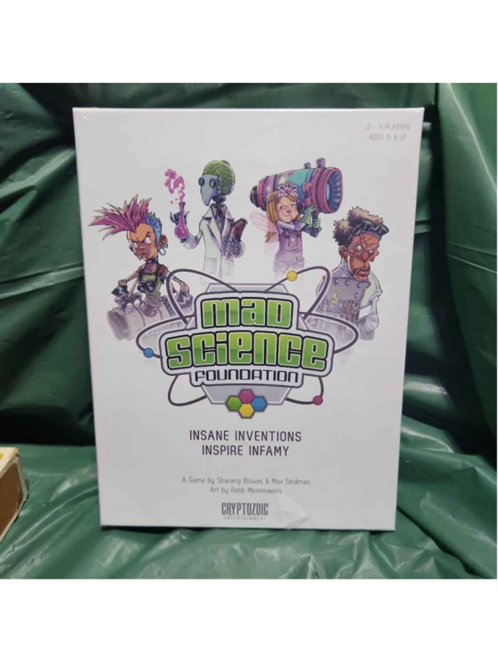 Cryptozoic Mad Science Foundation Board Game 2-4 Players